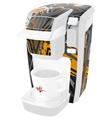 Decal Style Vinyl Skin compatible with Keurig K10 / K15 Mini Plus Coffee Makers Baja 0032 Orange (KEURIG NOT INCLUDED)