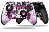 Cartoon Skull Pink - Decal Style Skin fits Microsoft XBOX One ELITE Wireless Controller