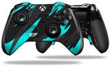 Jagged Camo Neon Teal - Decal Style Skin fits Microsoft XBOX One ELITE Wireless Controller