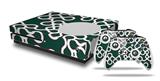 WraptorSkinz Decal Skin Wrap Set works with 2016 and newer XBOX One S Console and 2 Controllers Locknodes 03 Hunter Green