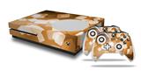 WraptorSkinz Decal Skin Wrap Set works with 2016 and newer XBOX One S Console and 2 Controllers Bokeh Squared Orange