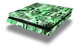 Vinyl Decal Skin Wrap compatible with Sony PlayStation 4 Slim Console Scene Kid Sketches Green (PS4 NOT INCLUDED)