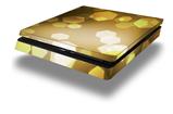 Vinyl Decal Skin Wrap compatible with Sony PlayStation 4 Slim Console Bokeh Hex Yellow (PS4 NOT INCLUDED)