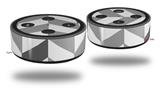 Skin Wrap Decal Set 2 Pack for Amazon Echo Dot 2 - Chevrons Gray And Charcoal (2nd Generation ONLY - Echo NOT INCLUDED)