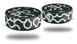 Skin Wrap Decal Set 2 Pack for Amazon Echo Dot 2 - Locknodes 03 Hunter Green (2nd Generation ONLY - Echo NOT INCLUDED)