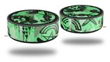 Skin Wrap Decal Set 2 Pack for Amazon Echo Dot 2 - Scene Kid Sketches Green (2nd Generation ONLY - Echo NOT INCLUDED)