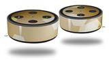 Skin Wrap Decal Set 2 Pack for Amazon Echo Dot 2 - Bokeh Hex Yellow (2nd Generation ONLY - Echo NOT INCLUDED)