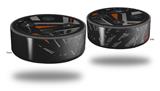 Skin Wrap Decal Set 2 Pack for Amazon Echo Dot 2 - Baja 0023 Orange Burnt (2nd Generation ONLY - Echo NOT INCLUDED)