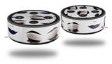 Skin Wrap Decal Set 2 Pack for Amazon Echo Dot 2 - Face Dark Purple (2nd Generation ONLY - Echo NOT INCLUDED)