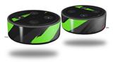 Skin Wrap Decal Set 2 Pack for Amazon Echo Dot 2 - Jagged Camo Neon Green (2nd Generation ONLY - Echo NOT INCLUDED)