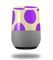 Decal Style Skin Wrap for Google Home Original - Kearas Polka Dots Purple On Cream (GOOGLE HOME NOT INCLUDED)