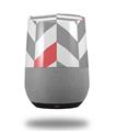 Decal Style Skin Wrap for Google Home Original - Chevrons Gray And Coral (GOOGLE HOME NOT INCLUDED)
