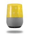 Decal Style Skin Wrap for Google Home Original - Hearts Yellow On White (GOOGLE HOME NOT INCLUDED)