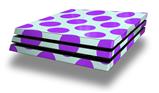 Vinyl Decal Skin Wrap compatible with Sony PlayStation 4 Pro Console Kearas Polka Dots Purple And Blue (PS4 NOT INCLUDED)