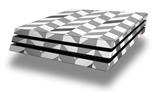 Vinyl Decal Skin Wrap compatible with Sony PlayStation 4 Pro Console Chevrons Gray And Charcoal (PS4 NOT INCLUDED)
