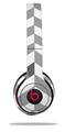 WraptorSkinz Skin Decal Wrap compatible with Beats Solo 2 and Solo 3 Wireless Headphones Chevrons Gray And Charcoal (HEADPHONES NOT INCLUDED)