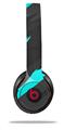 WraptorSkinz Skin Decal Wrap compatible with Beats Solo 2 and Solo 3 Wireless Headphones Jagged Camo Neon Teal (HEADPHONES NOT INCLUDED)