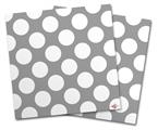 WraptorSkinz Vinyl Craft Cutter Designer 12x12 Sheets Kearas Polka Dots Whtie On Gray - 2 Pack