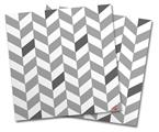 WraptorSkinz Vinyl Craft Cutter Designer 12x12 Sheets Chevrons Gray And Charcoal - 2 Pack