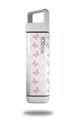Skin Decal Wrap for Clean Bottle Square Titan Plastic 25oz Pastel Butterflies Pink on White (BOTTLE NOT INCLUDED)