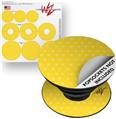 Decal Style Vinyl Skin Wrap 3 Pack for PopSockets Hearts Yellow On White (POPSOCKET NOT INCLUDED)