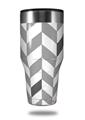 Skin Decal Wrap for Walmart Ozark Trail Tumblers 40oz Chevrons Gray And Charcoal (TUMBLER NOT INCLUDED) by WraptorSkinz