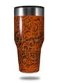 Skin Decal Wrap for Walmart Ozark Trail Tumblers 40oz Folder Doodles Burnt Orange (TUMBLER NOT INCLUDED) by WraptorSkinz