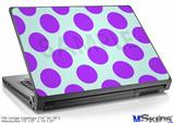 Laptop Skin (Large) - Kearas Polka Dots Purple And Blue