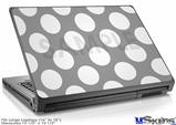Laptop Skin (Large) - Kearas Polka Dots Whtie On Gray