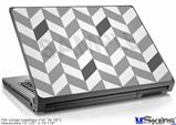 Laptop Skin (Large) - Chevrons Gray And Charcoal