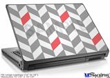 Laptop Skin (Large) - Chevrons Gray And Coral
