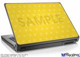 Laptop Skin (Large) - Hearts Yellow On White