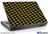 Laptop Skin (Large) - Iowa Hawkeyes Tigerhawk Tiled 06 Gold on Black