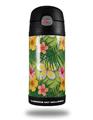 Skin Decal Wrap for Thermos Funtainer 12oz Bottle Beach Flowers 02 Sage Green (BOTTLE NOT INCLUDED) by WraptorSkinz