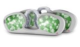 Decal Style Vinyl Skin Wrap 2 Pack for Nooz Glasses Rectangle Case Bokeh Squared Green (NOOZ NOT INCLUDED) by WraptorSkinz