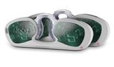 Decal Style Vinyl Skin Wrap 2 Pack for Nooz Glasses Rectangle Case Bokeh Music Seafoam Green (NOOZ NOT INCLUDED) by WraptorSkinz