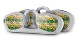 Decal Style Vinyl Skin Wrap 2 Pack for Nooz Glasses Rectangle Case Beach Flowers 02 Sage Green (NOOZ NOT INCLUDED) by WraptorSkinz