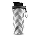 Skin Wrap Decal for IceShaker 2nd Gen 26oz Chevrons Gray And Charcoal (SHAKER NOT INCLUDED)