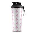 Skin Wrap Decal for IceShaker 2nd Gen 26oz Pastel Butterflies Pink on White (SHAKER NOT INCLUDED)