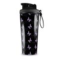 Skin Wrap Decal for IceShaker 2nd Gen 26oz Pastel Butterflies Purple on Black (SHAKER NOT INCLUDED)