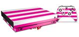 Skin Wrap compatible with XBOX One X Console and Controller Psycho Stripes Hot Pink and White