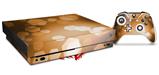 Skin Wrap for XBOX One X Console and Controller Bokeh Hex Orange