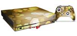 Skin Wrap for XBOX One X Console and Controller Bokeh Hex Yellow