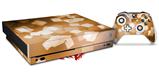 Skin Wrap for XBOX One X Console and Controller Bokeh Squared Orange