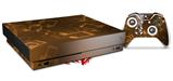Skin Wrap for XBOX One X Console and Controller Bokeh Music Orange