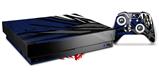 Skin Wrap for XBOX One X Console and Controller Baja 0040 Blue Navy