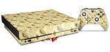 Skin Wrap for XBOX One X Console and Controller Sea Shells 02 Yellow Sunshine