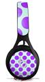 WraptorSkinz Skin Decal Wrap compatible with Beats EP Headphones Kearas Polka Dots Purple And Blue Skin Only HEADPHONES NOT INCLUDED