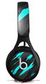 WraptorSkinz Skin Decal Wrap compatible with Beats EP Headphones Jagged Camo Neon Teal Skin Only HEADPHONES NOT INCLUDED