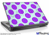 Laptop Skin (Medium) - Kearas Polka Dots Purple And Blue